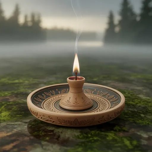 wicca Achtsamkeit bewusstes sitzen in der Natur Kerzenarbeit