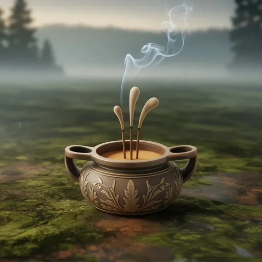 wicca Achtsamkeit bewusstes sitzen in der Natur Raeucherung