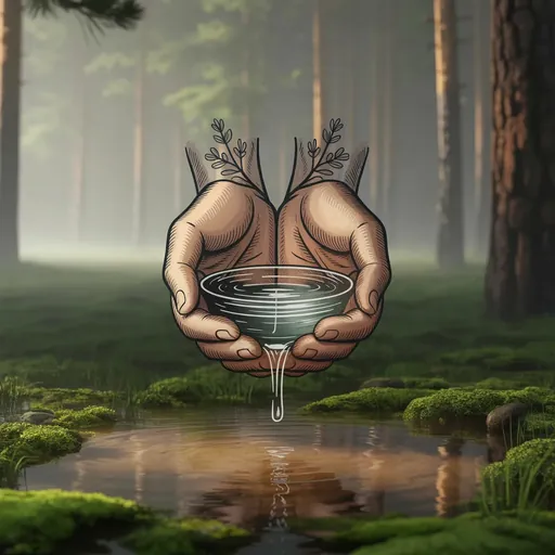 Wicca Achtsamkeit langsames Gehen Wasserpraxis