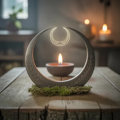 Wicca Alltagsrituale Kerzenmoment am Abend Mondphase