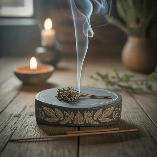 Wicca Alltagsrituale Kerzenmoment am Abend Raeucherung