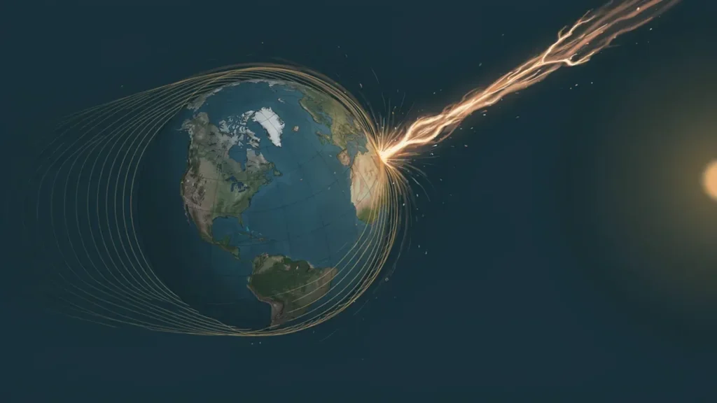 Sonnensturm trifft Magnetfeld – die Physik hinter der möglichen Finsternis.