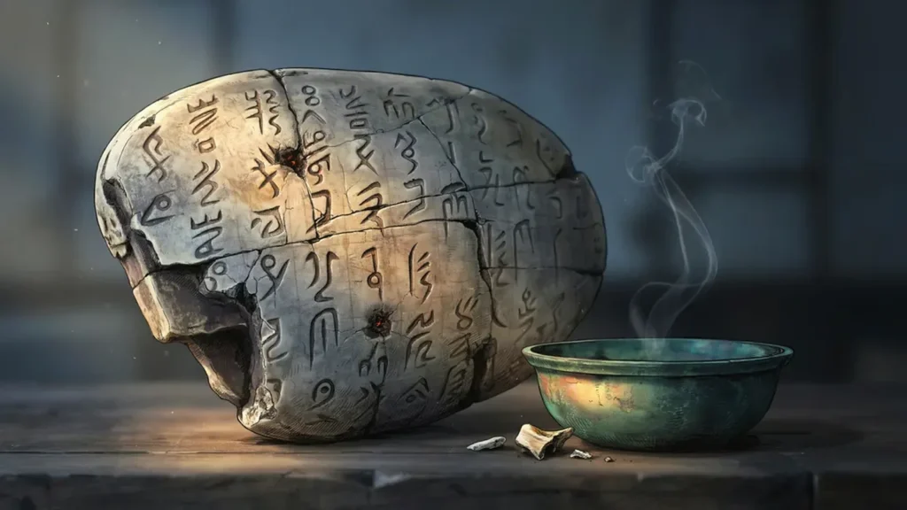Orakelknochen aus dem alten China – auf ihnen beginnt die chinesische Schrift.