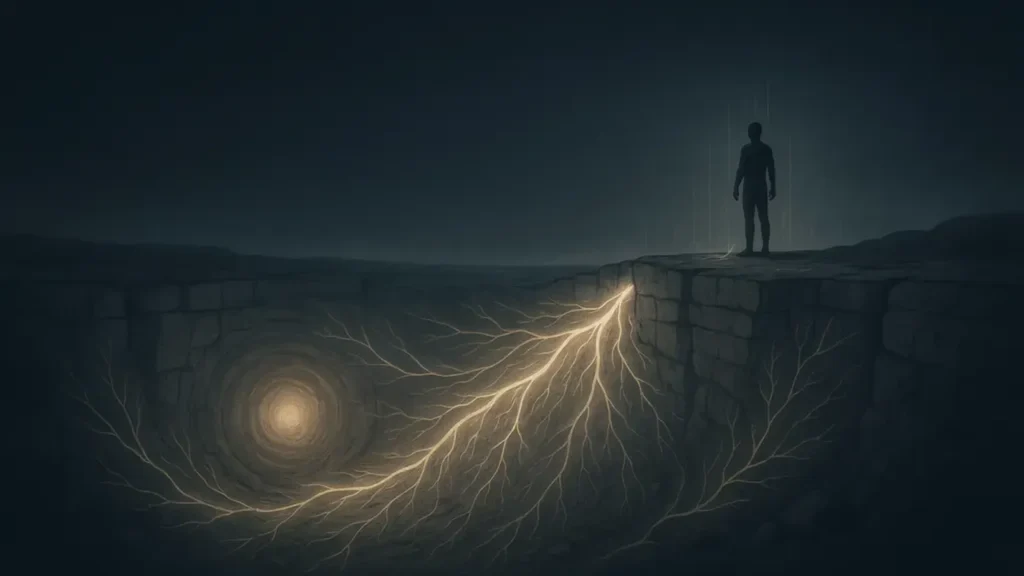 Feld-Lesen als Theorie: Adern, die sich zu einer Strömung bündeln.