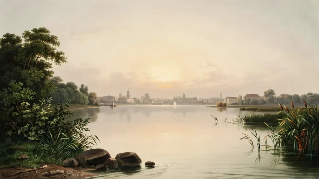 Die Spree im Morgendunst – still, glatt, als wüsste sie mehr.