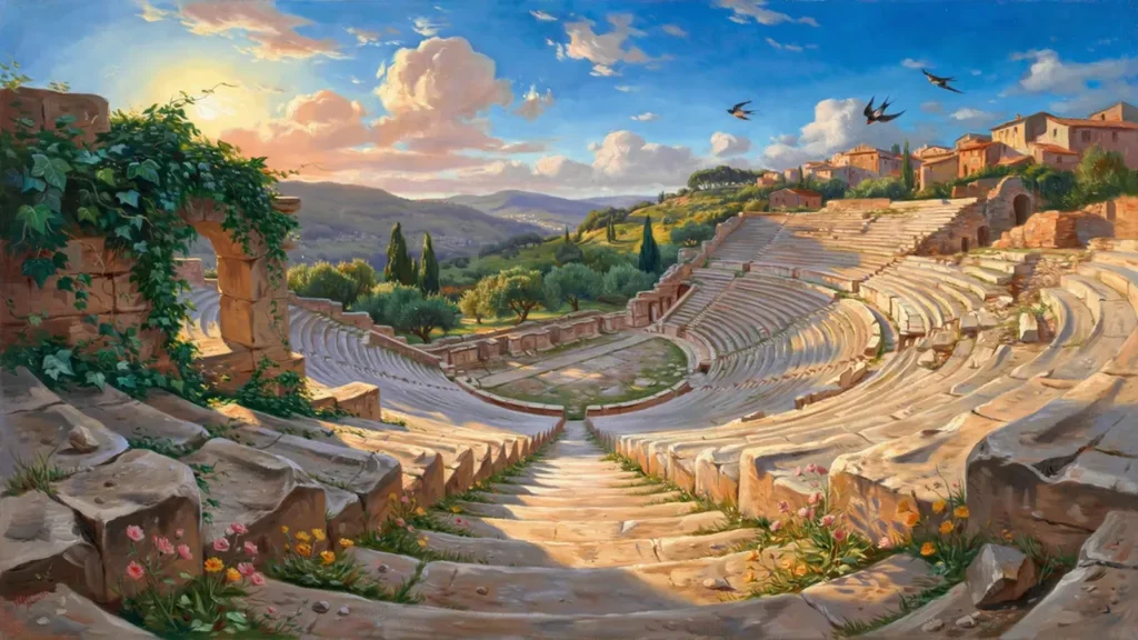 Ein Amphitheater mitten in einer bewohnten Stadt – das Rom-Bild, das Mérida liefert.